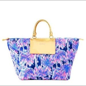 NWOT Lilly Pulitzer Packable Weekend Tote Palms Up